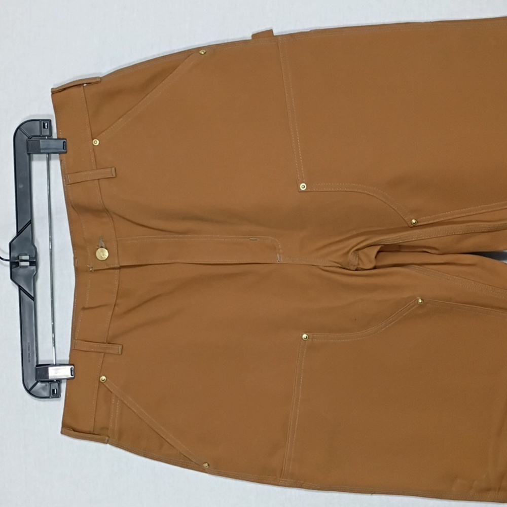 NEW Carhartt Tan Loose Fit Firm Duck Double Front Utility Work Pant Men 38X32 - Picture 3 of 10